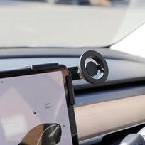 Liečiamojo ekrano kampinis laikiklis, magnetinis laikiklis, skirtas „Tesla Model Y“ ir „Model 3“ (dešiniavairiams automobiliams, Jungtinė Karalystė), suderinamas su „iPhone 12–16“ (standartiniais, „Plug“ ir „Pro Max“ modeliais), juodos spalvos