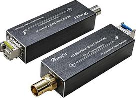 Mini HD-SDI šviesolaidinis extenderis, nesuspaustas vaizdo ir garso perdavimas, su SFP moduliu – iki 20 km per vienmodį šviesolaidį, BNC sąsaja, aliuminio korpusas, skirtas stebėjimo ir transliavimo sistemoms