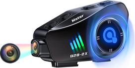 Motociklo šalmo ausinės su „Bluetooth“ ir 1080P kamera, motociklo interkomas, dviračių ryšio sistema, šalmo ausinės, motociklo šalmas dviems asmenims, belaidis motociklo „hands-free“ rinkinys