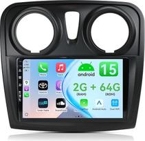MSD 2+64G automobilių radijas su ekranu, skirtas „Dacia“ – „Sandero“ (2012–2017) | „CarPlay“ ir „Android“ palaikantis automobilis be laidų | „Android 15“ 9 colių GPS navigacijos radijas | Valdymas nuo vairo, „Wi-Fi“, DAB, „Bluetooth 5.0“ | Atbulinės eigos