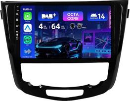 MSD [Įmontuotas DAB+] - Automobilių radijas, skirtas „Nissan X-Trail Qashqai J11 Rouge“ 2014–2018 m. modeliams | „Android 14“ GPS radijas | „CarPlay“ ir „Android“ valdymas per automobilio vairą | 4G + 64G aštuonių branduolių procesorius, 2 DIN, 10,1 colio