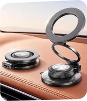 MSXTTLY vakuuminis magnetinis automobilinis telefono laikiklis, visiškai metalinis „MagSafe“ tvirtinimas, 360° pasukamas laikiklis, skirtas „Tesla“ automobiliams, 98lbs siurbimo jėga, 3800gf stiprumo magnetas, plaunamas nano-gelio įklotas, sulankstoma kon