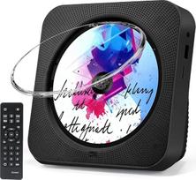 Nešiojamas „Bluetooth“ CD grotuvas, stalinis CD grotuvas su radiju, nuotolinio valdymo pultas