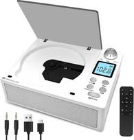 Nešiojamasis CD grotuvas su „Bluetooth 5.3“ siųstuvu ir imtuvu, 4000 mAh baterija, „Hi-Fi“ garso kokybė, USB/TF/AUX jungtys, LED ekranas, nuotolinio valdymo pultas, skirtas namams, automobiliui ar dovanai