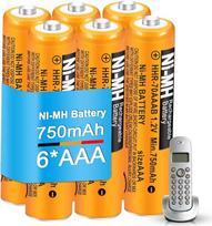 NI-MH AAA tipo baterija, 1,2 V, 750 mAh, įkraunamos baterijos, skirtos „Panasonic“ telefonams