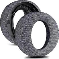 PS5 ausinių pagalvėlės. Atsarginės ausinių pagalvėlės, skirtos „Sony PlayStation 5 Pulse 3D“ PS5 belaidžiams ausiniams. Ausinių pagalvėlės, ausinių kaušeliai, remonto detalės (pilkos spalvos flanelis)
