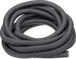 QUARKZMAN Dviejų dalių apvalkalas laidų tvarkymui, 1-1/4", 25 pėdų, pilkos spalvos, savaime susisukantis apvalkalas, UL94-V2 atitinkantis priešgaisrinės saugos reikalavimus, PET žarna, skirta automobilių ir namų laidų tvarkymui