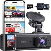 REDTIGER F7NA 4K vaizdo registratorius su priekinė ir galinė kameromis „Starvis 2“, IMX678, 8 MP, UHD automobilinė kamera