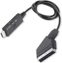SCART į HDMI keitiklis, 1080P 60 Hz, 720P 60 Hz HD vaizdo keitiklis, SCART į HD multimedijos adapteris, SCART keitiklis, vaizdo jungiamasis kabelis, DC 5 V, „Plug and Play“