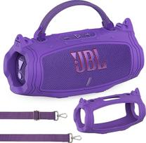 Silikoninis dėklas nešiojamajam garsiakalbui „JBL Charge 6“, apsauginis dėklas „JBL Charge 6 Pro AI Sound“ garsiakalbiui (violetinis)