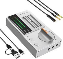 SMSL R1 DAC ausinių stiprintuvas, stalinis DAC stiprintuvas su USB-C skaitmeninio į analoginį garso keitikliu, skirtas žaidimų kompiuteriui ir PS5, mikrofonas/USB/optinis/koaksialinis įėjimas, 3,5 mm/4,4 mm/RCA išėjimas, ekvalaizeris/žemų dažnių/aukštų da
