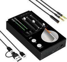 SMSL R1 DAC ausinių stiprintuvas, stalinis USB-C skaitmeninis-analoginis garso keitiklis, skirtas žaidimų kompiuteriui ir PS5, mikrofonas/USB/optinis/koaksialinis įėjimas, 3,5 mm/4,4 mm/RCA išėjimas, ekvalaizeris/žemų dažnių/aukštų dažnių reguliatorius, j