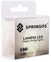 Lempučių girlianda Springos CL0019, 9.9 m, šaltai balta sp., 100 LED