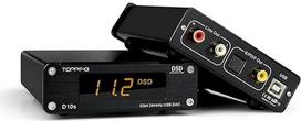 TOPPING D10s Hi-Fi DAC USB dekoderis Hi-Fi XMOS XU208 ES9038Q2M DAC optinis, koaksialinis DSD256 384 kHz garso dekoderis (juodas)