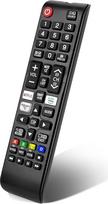 Universalūs „Samsung“ nuotolinio valdymo pulteliai „Smart TV“ su „Netflix“, „Prime Video“ ir „Rakuten TV“ mygtukais, skirti visiems „Samsung“ televizoriams: LED, QLED, „UHD Frame“, „Curved Solar“, HDTV, 3D, 4K, 8K „Smart TV“ – naujausia versija