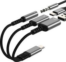 USB-C į ausinių lizdą adapteris, USB 3.0 „Aux“ garso 3,5 mm kabelis, C tipo adapteris-konverteris, skirtas „iPhone 17“, „16“, „15“, „Pro Max“, „Apple“ įrenginiams, suderinamas su „Samsung“ skirstytuvais, įkrovikliais, priedais ir jungtimis