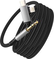 USB-C–AUX kabelio adapteris su 3,5 mm lizdu ausinėms, „Lightning“ jungtimi, skirtas automobilių garso sistemoms, „iPhone 17“, „16“, „15“, „14 Pro Max“ modeliams, su stereo kištuku, jungtimi, pagalbinėmis ausinėmis, kompiuteriui, dvigubais priedais, suderi