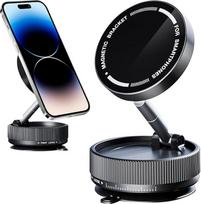 Vakuuminis magnetinis telefono laikiklis su siurbtuku, 360° pasukamas automobilinis telefono laikiklis, reguliuojamas, sulankstomas, vakuuminis telefono laikiklis, skirtas „iPhone“, „Android“ ir visiems telefonams
