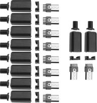 VGOL 10 vnt. „Micro USB“ tipo B 5 kontaktų lizdo kištukas, litavimo kištukas, adapteris su plastikiniu korpusu, skirtas mobiliesiems telefonams, išmaniesiems telefonams, kompiuteriams ir fotoaparatams