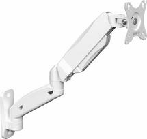 VIVO MONT-V001GW MOUNT-V001GW Vieno monitoriaus sieninis laikiklis su atsvaru, skirtas 32 colių ekranams, sveriančioms iki 20lbs, su visišku judėjimo laisvumu, maksimalus VESA 100x100, baltas