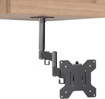 VIVO MOUNT-VC01A Vieno monitoriaus ir nedidelio televizoriaus laikiklis, reguliuojamo aukščio, su ilga išsikišimo ranka, maks. VESA 100x100, juodos spalvos