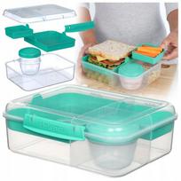 Sistema Bento To Go 1650ml: Dėžutė maistui su 5 skyreliais ir puodeliu
