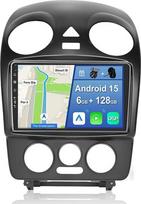 [6GB + 128GB] „Android 15“ automobilių radijas, skirtas „VW Beetle“ (2004–2011 m.) [integruota „CarPlay“ / „Android Auto“ / DSP / GPS] – 9 colių IPS ekranas, DAB / „MirrorLink“ / „Bluetooth 5.0“ / 360° kamera