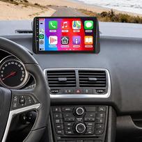 „2+64G“ „Android 15“ dvigubo DIN formato automobilių radijas, skirtas „Opel Meriva“ (2009–2014 m.). 9 colių jutiklinis ekranas, navigacija, belaidis „CarPlay“, „Android Auto“, „Bluetooth“, FM/RDS, galinio vaizdo kamera, „MirrorLink“