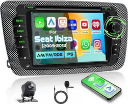 „AM 2 DIN“ automobilių radijas, skirtas „Seat Ibiza“ (2009–2013 m.) modeliams, su „CarPlay“ ir „Android Auto“ funkcijomis