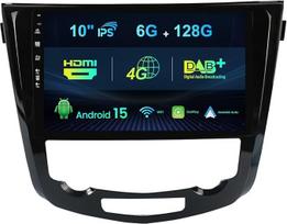„Android 15“ automobilių radijas, skirtas „Nissan X-Trail“/„T32“/„Qashqai“/„J11“/„T31“/„J10“ (2013–2017 m.) – 6G + 128G – Galinė kamera – 10 IPS colių – SWC/CarPlay/DSP