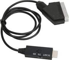 „Annadue“ SCART į HDMI keitiklis, 1080p vaizdo adapterio kabelis, keitiklis, adapterio kabelis, maitinamas per USB, 5 V nuolatinė srovė, palaiko 1080p 60 Hz ir 720p 60 Hz