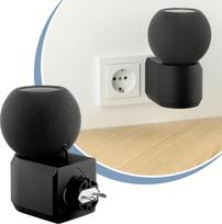 „Apple HomePod Mini“ sieninis laikiklis – garsiakalbio sieninis laikiklis su laido vedikliu, nereikalaujantis gręžimo – „HomePod Mini“ sieninis laikiklis ir garsiakalbio stovas – juodos spalvos