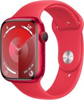„Apple Watch“ 9-osios serijos (GPS, 45 mm) – aliuminio korpusas (Product) Red su sportiniu dirželiu (Product) Red, M/L (atnaujintas)