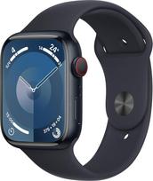 „Apple Watch“ 9-osios serijos [GPS + mobilusis ryšys, 45 mm] aliuminio korpusas „Midnight“ su sportiniu dirželiu „Midnight“, M/L (atnaujintas)