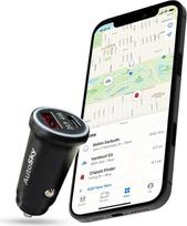 „AutoSky“ automobilinis įkroviklis ir GPS sekiklis – suderinamas su „Apple“ funkcija „Kur yra?“ ir „Google Find Hub“ (Android) – dviejų USB prievadų automobilinis įkroviklis su vietos nustatymo funkcija – automobilio sekimas realiuoju laiku ir apsauga nuo
