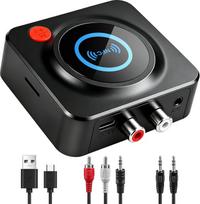 „Bluetooth 5.1“ imtuvas su RCA ir 3,5 mm AUX garso adapteriu, stereo Hi-Fi