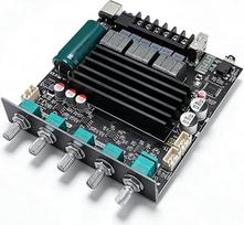 „Bluetooth 5.1“ stiprintuvo plokštė, lustas ZK-ST21, TPA3221, 2.1 kanalų, 100 W × 2 + 200 W, 12 V DC – 30 V garso galios stiprintuvo modulis su aukštų ir žemų dažnių reguliavimu, skirtas žemų dažnių garsiakalbiams