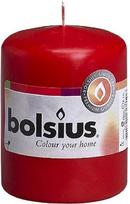 „Bolsius“ lygios kolonos formos žvakės – raudonos – 10 vnt. pakuotė – 8 cm – dekoratyvinės buitinės žvakės – degimo trukmė 17 valandų – bekvapės