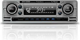 „Caliber“ retro automobilių radijas – automobilių radijas su „Bluetooth“ ir USB – DAB+ / FM – 1 DIN radijas automobiliui – retro dizainas – su „hands-free“ funkcija ir LCD ekranu – chromuotas