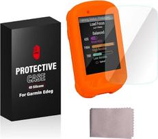 „Chooee“ 4D silikoninis dėklas, skirtas „Garmin Edge 830“ su ekrano apsaugine plėvele, oranžinis