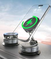 „CloudValley“ 15 W magnetinis belaidis įkroviklis su mobiliojo telefono laikikliu automobiliui