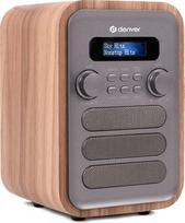 „Denver DAB-48“ DAB radijas, pilkos spalvos, su FM imtuvu ir „Bluetooth“ – radijas su „Bluetooth“ ir 3,5 mm ausinių išėjimu