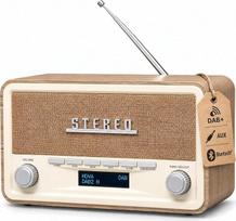 „Denver“ DAB+ virtuvinis radijas su „Bluetooth“, FM ir žadintuvu, šviesaus medžio spalvos