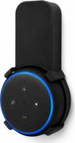 „Echo Dot“ 3-osios kartos laikiklis – aukščiausios kokybės, vietą taupantis laikiklis su integruota laidų tvarkymo sistema – tiesioginis montavimas prie elektros lizdo – modernus juodos spalvos dizainas, suderinamas su „Alexa Echo“
