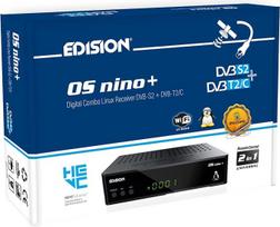 „Edision OS NINO + Full HD Linux E2“ kombinuotas imtuvas, palaikantis H.265 / HEVC (1x DVB-S2, 1x DVB-T2 / C, integruotas „WLAN“, integruotas „Bluetooth“, 2x USB, HDMI, LAN, „Linux“, kortelių skaitytuvas), juodos spalvos