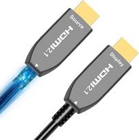 „Elfcam“ – 7 m ilgio 8K HDMI 2.1 kabelis iš OM3 daugiamodės šviesolaidžio, „Ultra HDMI“ kabelis, palaikantis 48Gbps, 8K @ 60 Hz, 4K @ 120 Hz, HDR, dinaminį HDCP 2.2 ir 2.3 bei eARC, suderinamas su HDTV monitoriumi, 7 metrai