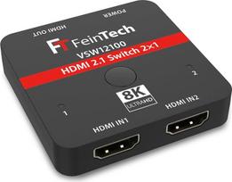 „FeinTech VSW12100“ HDMI 2.1 komutatorius: 2 įėjimai, 1 išėjimas, 4K 120 Hz, 8K 60 Hz, 48Gbps, skirtas „Xbox“ ir „PS5“