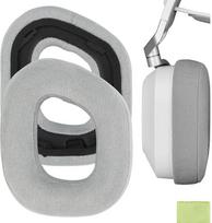 „Geekria Comfort Micro Suede“ atsarginės ausinių pagalvėlės, skirtos „Corsair HS80 RGB“ belaidžiams ausiniams – ausinių pagalvėlių remonto detalės (itin storos / pilkos)