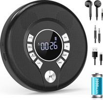 „Greadio“ nešiojamas „Bluetooth“ CD grotuvas su ausinėmis, „Discman“ CD grotuvas