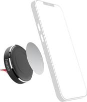 „Hama“ 360° pasukamas magnetinis automobilinis telefono laikiklis su „3M“ lipnia juosta + 2 metalinės plokštelės – juodos spalvos